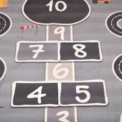 Tapis Enfant 120x170 Marel Gris, Très Doux Et Facile D'entretien