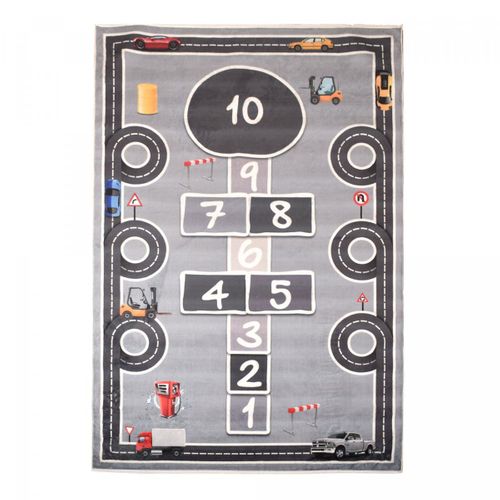 Tapis Enfant 200x290 Marel Gris, Très Doux Et Facile D'entretien