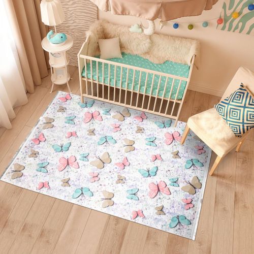 Tapis Enfant 160x230 Pap Ecru, Très Doux Et Facile D'entretien
