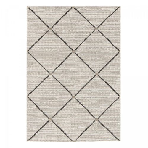 Tapis Extérieur 120x170 Tissé Kilim Gris Et Noir Enanta 2