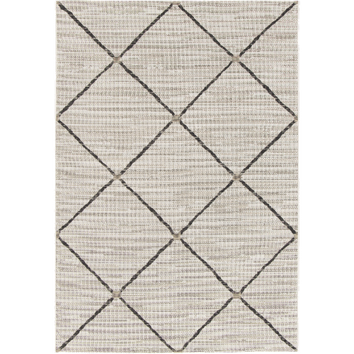 Tapis Extérieur 120x170 Tissé Kilim Gris Et Noir Enanta 2