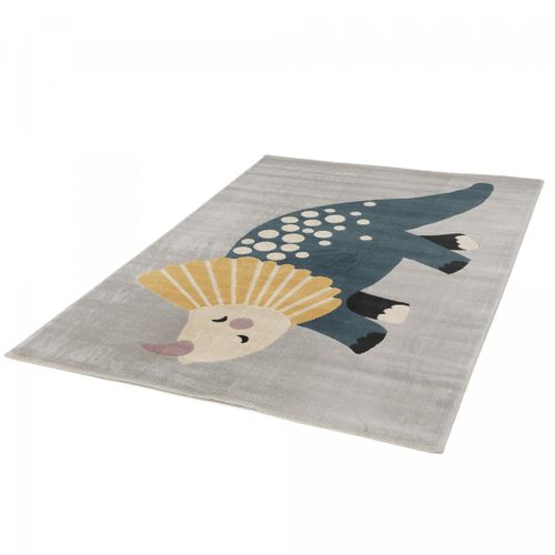 Tapis Enfant 120x170 Rectangle Tissé Gris Et Jaune Flarine 6