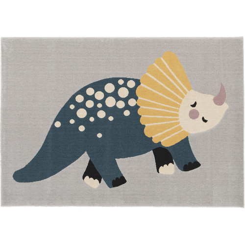 Tapis Enfant 120x170 Rectangle Tissé Gris Et Jaune Flarine 6