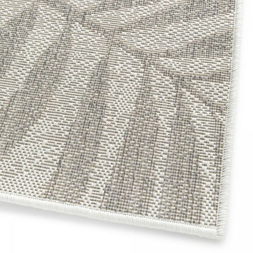 Tapis Extérieur 80x150 Tissé Kilim En Pet Gris Clair Et Gris Foncé Serene 3