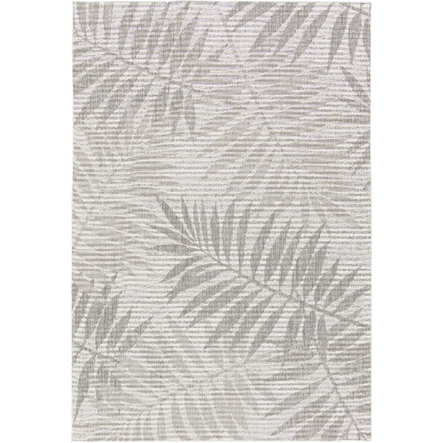 Tapis Extérieur 80x150 Tissé Kilim En Pet Gris Clair Et Gris Foncé Serene 3