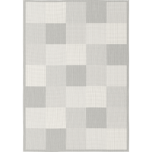 Tapis Extérieur 160x230 Tissé Kilim Gris Starow 1