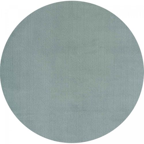 Tapis Rond Salon D.200cm Lyn10 Lavable Bleu Uni, Tapis Shaggy à Longs Poils