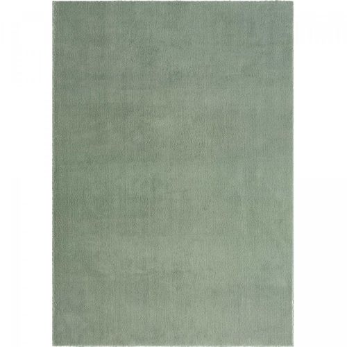 Tapis Entrée 80x150 Lyn10 Lavable Vert Clair Uni, Tapis Shaggy à Longs Poils