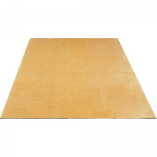 Tapis Chambre 140x200 Lyn10 Lavable Or Uni, Tapis Shaggy à Longs Poils
