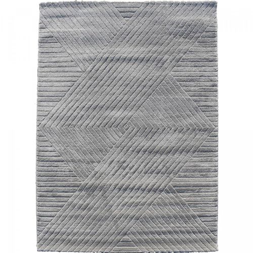 Tapis Salon 200x290 Lyn9 D Gris, Tapis Ton Sur Ton Moderne