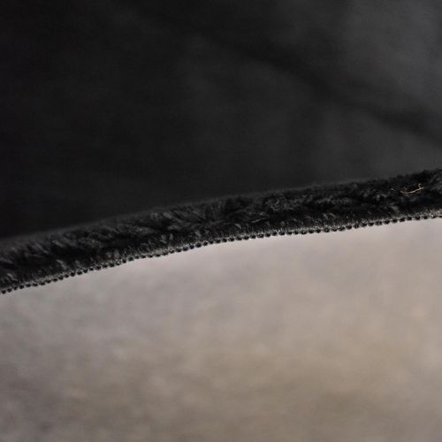 Tapis Salle à Manger 240x340 Lyn10 Lavable Noir Uni, Tapis Shaggy à Longs Poils