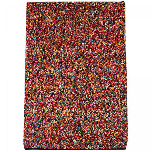 Tapis Chambre 120 X 170 Cm, Multicolore, Rouge, Bleu, Coton Tissé Main, Motif Abstrait, Zingari