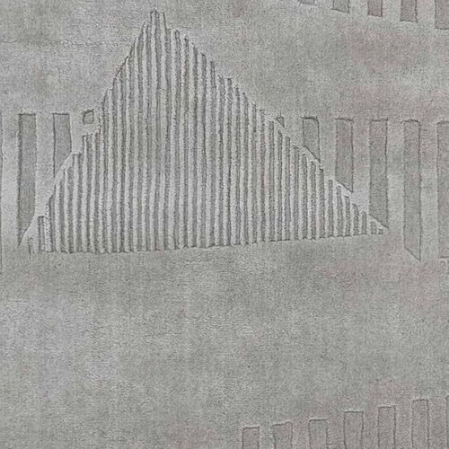 Tapis Chambre 120 X 170 Cm Gris, Laine Tufté Main Pour Une Texture Noble, Motif Géométrique Azua