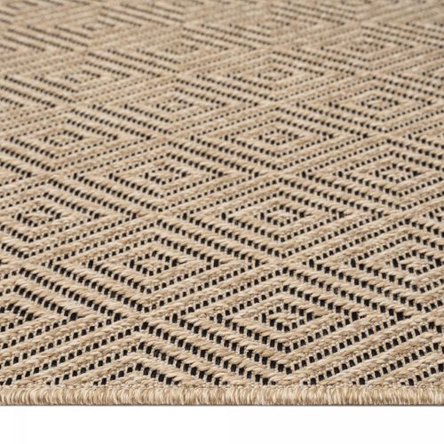 Tapis Extérieur Intérieur 60x180 Lyn13 Rezy Aspect Jute Ton Sur Ton