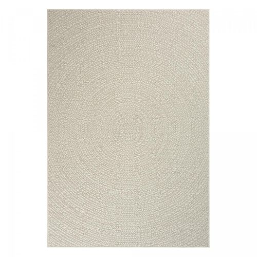 Tapis Extérieur Intérieur 80x150 Lyn13 Rezy Aspect Jute Motif Rond Ton Sur Ton
