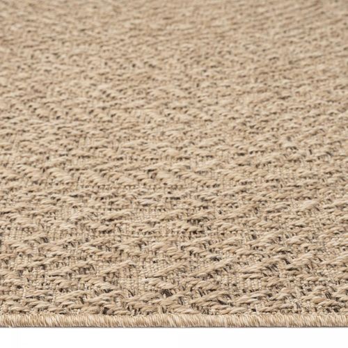Tapis Extérieur Intérieur 240x340 Lyn13 Rezy Aspect Jute Motif Rond Ton Sur Ton