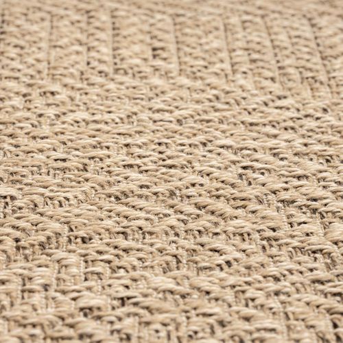 Tapis Extérieur Intérieur 60x90 Lyn13 Reza Aspect Jute Motif Arc-en-ciel Ton Sur Ton