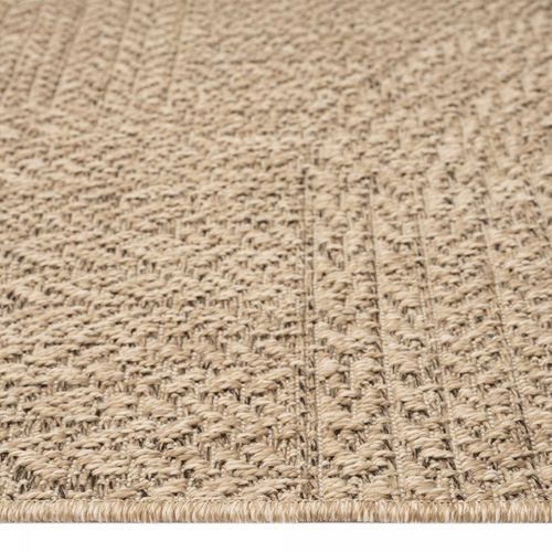 Tapis Extérieur Intérieur 60x90 Lyn13 Reza Aspect Jute Motif Arc-en-ciel Ton Sur Ton