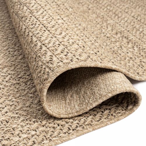 Tapis Extérieur Intérieur 200x290 Lyn13 Reza Aspect Jute Motif Arc-en-ciel Ton Sur Ton