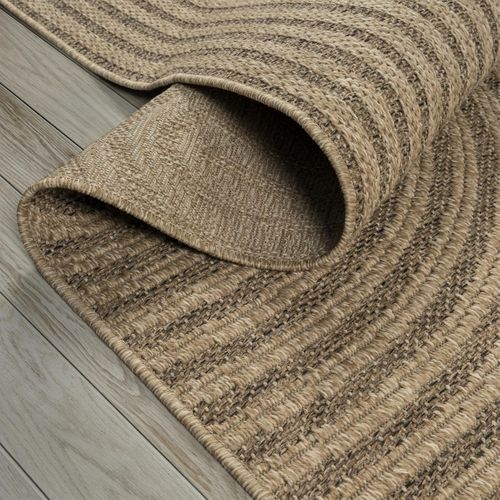 Tapis Extérieur Intérieur 80x150 Lyn13 Reza Aspect Jute Motif Arc-en-ciel