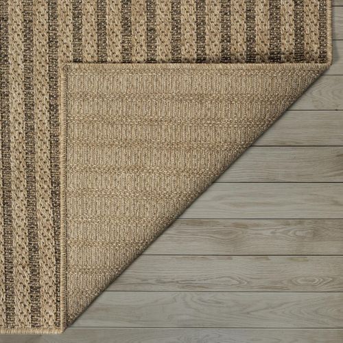 Tapis Extérieur Intérieur 80x150 Lyn13 Reza Aspect Jute Motif Arc-en-ciel