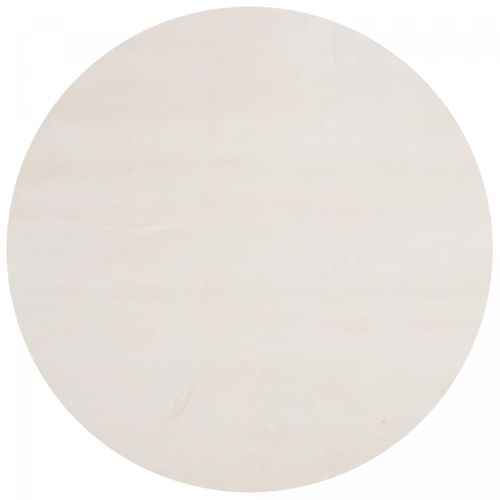 Tapis Chambre D.160cm Lyn10 Lavable Crème Uni, Tapis Shaggy à Longs Poils