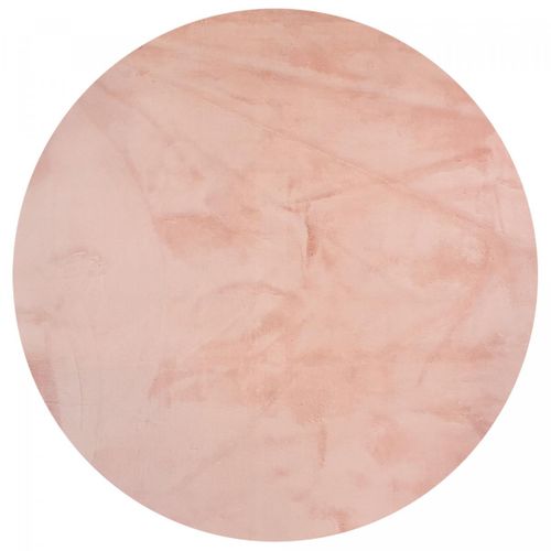 Tapis Cuisine Ø120cm Lyn10 Lavable Rose Uni, Tapis Shaggy à Longs Poils