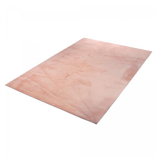 Tapis Salon Lyn10 Lavable 160x220 Soyeux Et Doux, Tapis Rose Uni à L'aspect Shaggy