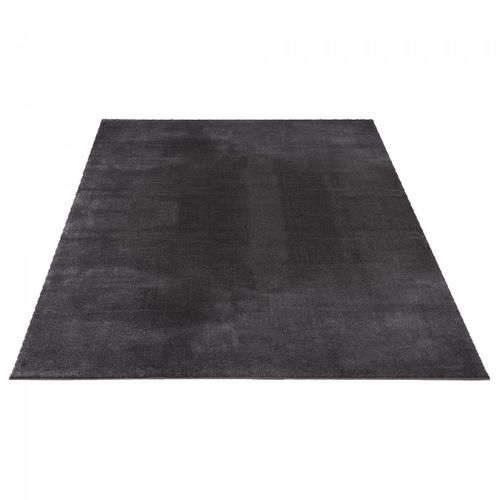 Tapis Salon Lyn10 Lavable 200x280 Soyeux Et Doux, Tapis Anthracite Uni à L'aspect Shaggy