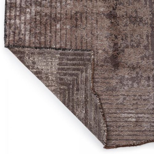 Tapis Chambre Kilim En Coton, 160 X 230 Cm, Forme Originale, Marron