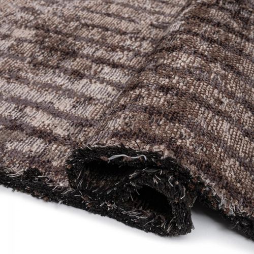 Tapis Chambre Kilim En Coton, 160 X 230 Cm, Forme Originale, Marron