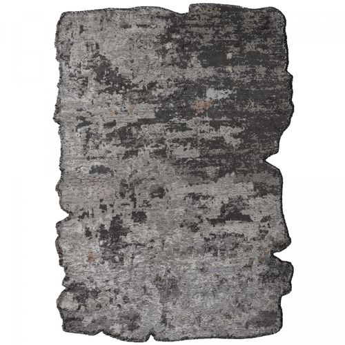 Tapis Chambre Kilim En Coton, 160 X 230 Cm, Forme Originale, Marron Et Gris