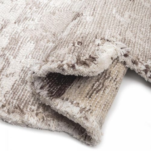 Tapis Salon Kilim En Coton, 200 X 300 Cm, Forme Originale, Crème Et Écru