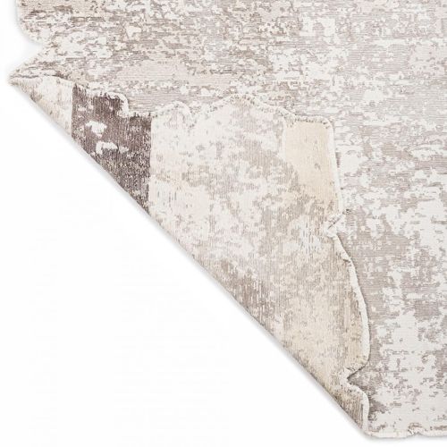 Tapis Grand Salon Kilim En Coton, 240 X 300 Cm, Forme Originale, Crème Et Écru