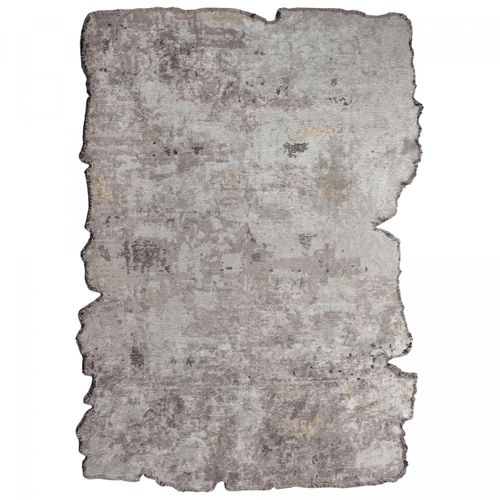 Tapis Salon Kilim En Coton, 200 X 300 Cm, Forme Originale, Gris Et Beige
