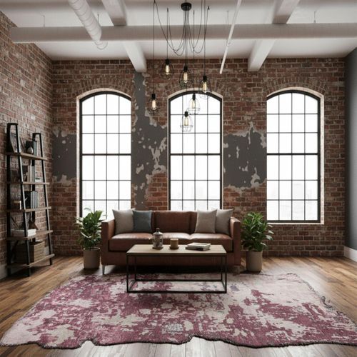 Tapis Salon Kilim En Coton, 200 X 300 Cm, Forme Originale, Rose Et Bleu