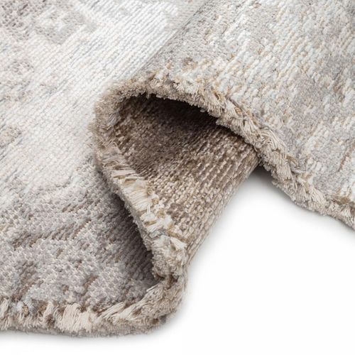 Tapis Chambre Kilim En Coton, 160 X 230 Cm, Forme Originale, Gris Et Beige