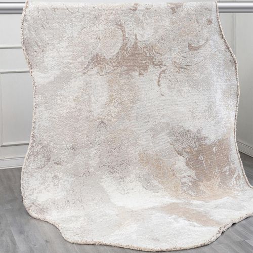 Tapis Salon Kilim En Coton, 200 X 300 Cm, Forme Originale, Gris Et Beige