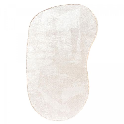 Tapis Salle à Manger Kilim En Coton, 240 X 340 Cm, Forme Originale, Blanc Et Crème