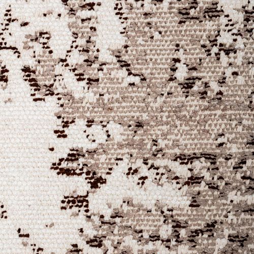 Tapis Salon Kilim En Coton, 200 X 300 Cm, Forme Originale, Blanc Et Marron