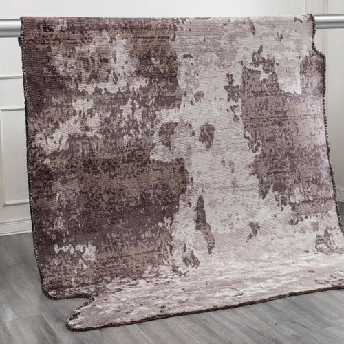 Tapis Salon Kilim En Coton, 200 X 250 Cm, Forme Originale, Marron Et Beige