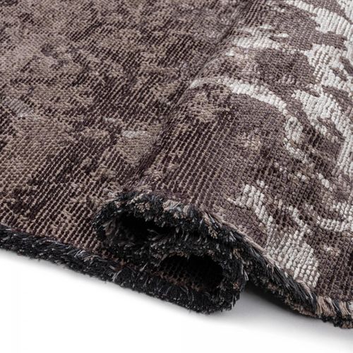 Tapis Salon Kilim En Coton, 200 X 300 Cm, Forme Originale, Marron Et Beige