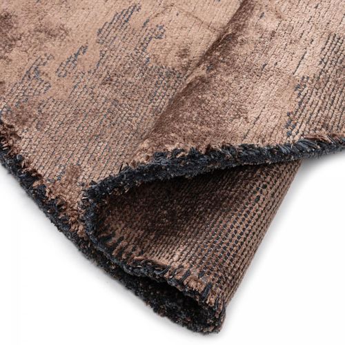 Tapis Grand Salon Kilim En Coton, 240 X 300 Cm, Forme Originale, Marron