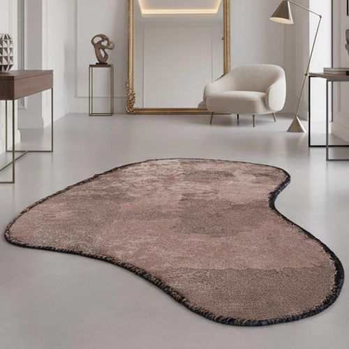 Tapis Grand Salon Kilim En Coton, 240 X 300 Cm, Forme Originale, Marron