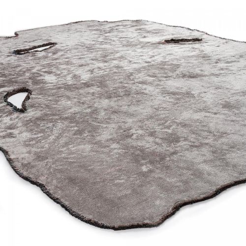 Tapis Salon Kilim En Coton, 200 X 300 Cm, Forme Originale, Gris Et Écru