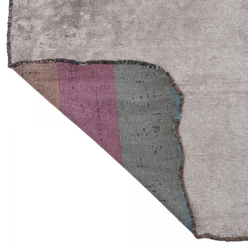 Tapis Grand Salon Kilim En Coton, 240 X 300 Cm, Forme Originale, Gris Et Écru