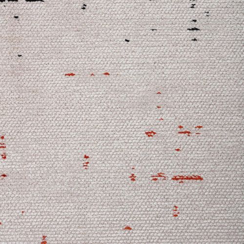 Tapis Grand Salon Kilim En Coton, 240 X 300 Cm, Forme Originale, Écru Et Gris