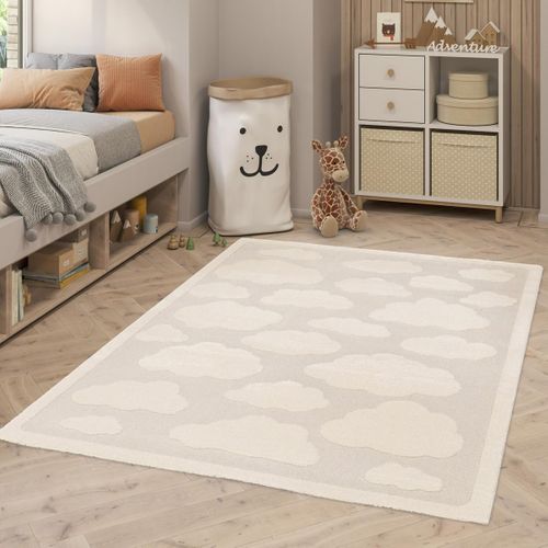 Tapis Enfant 120x170 Rectangle Tissé Crème Riviera 3