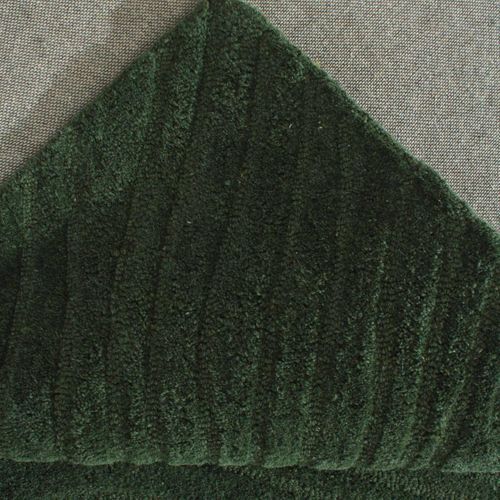 Tapis Chambre, 120 X 170 Cm, Vert, Noir, Laine, Motif Abstrait En Relief, Tufté Main