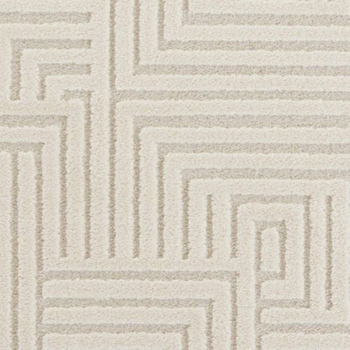 Tapis Chambre 80 X 150 Cm Beige, Blanc, Motif Géométrique, Manipu Élégant